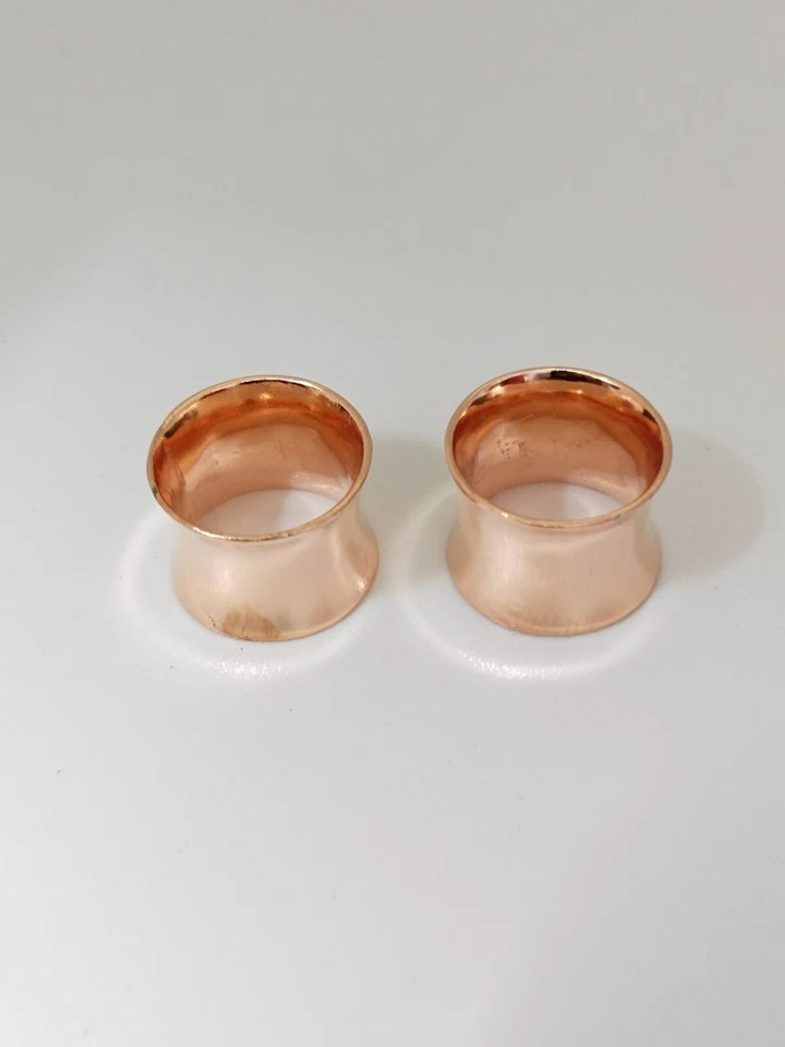 Túnel de enchufe hecho a mano enchapado en oro rosa de 18 quilates de plata de ley 925 Foto 1 de 4