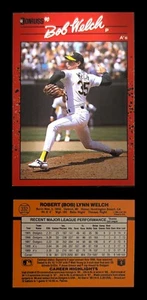 ⚓️🔥1990 Donruss #332 Bob Welch NM-MT Athletics Error No Dot After Inc - Picture 1 of 1