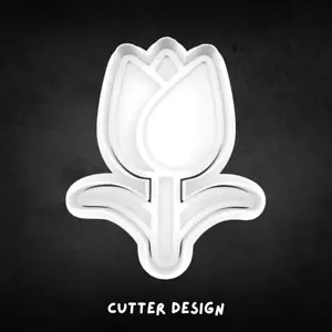 Tulip Cookie Cutter and Stamp - Picture 1 of 2