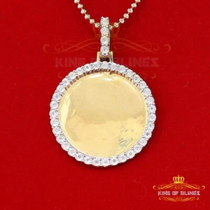 "Dije Dije Moda Colgante Amarillo Diamante Plata Esterlina 1,50" Diamante Real 0,15 quilates - Imagen 1 de 11