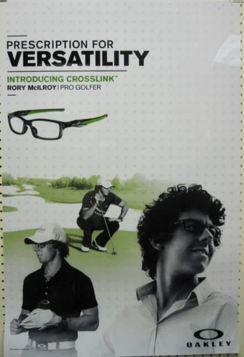 OAKLEY sun golf 2012 RORY McILROY crosslink BIG duratrans poster New Old Stock - Изображение 1 из 1