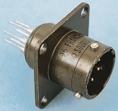 Souriau MIL SPEC CIRCULAR CONNECTOR RECEPTACLE 6-Way Pin Size-10, Panel Mount - Image 1 of 2