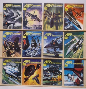 Lot of 12 AIR Enthusiast & Air International Magaziness 1974 Complete Vols 6 & 7 - Picture 1 of 20