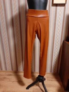 French Connection Damen Leggings Faux Leather, Gr.XL/XXL, Cognac - Bild 1 von 6