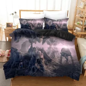 3D Mountain Cave Monster Quilt Cover Set Duvet Cover Bedding Pillowcases 3180 - Picture 1 of 10