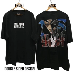 NAS T-shirt Mens Size 2XL Black Hip Hop Stillmatic Double Sided Music Tee BNWT - Picture 1 of 8