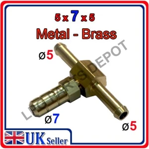 PEZZO A T metallo 5x7x5 carburante aria acqua GPL tubo connettore tubo guarnizione gas - Foto 1 di 3