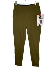 Women with Control St. Tropez Twill Legging w/ Pockets A516504 Olive Size 4 New - Picture 1 of 8