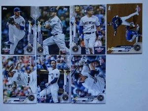 2020 Topps Opening Day Milwaukee Brewers Base Team Set of 7 Baseball Cards - Picture 1 of 2