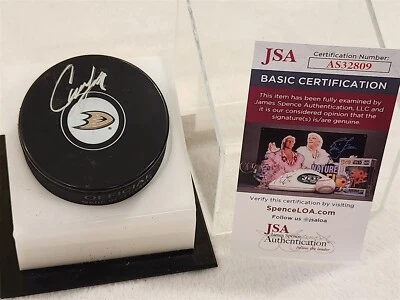 Disco de patos firmado por CAM FOWLER CERTIFICADO DE AUTENTICIDAD JSA Foto 1 de 2