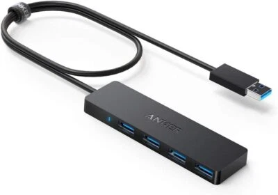 Anker 4-Port USB 3.0 Hub Ultra-Slim Data USB Hub & 2 ft Extended Cable - Image 1 of 4