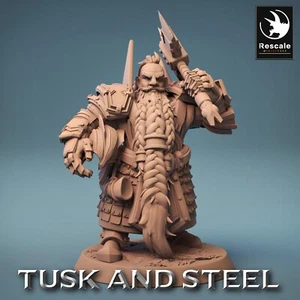 Nain Guerrier F14 - Tusk And Steel - Lord Of The Print - Figurine Tabletop 28mm - Bild 1 von 4