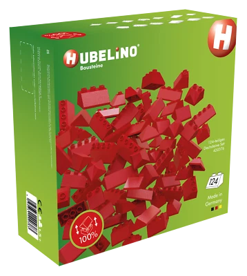 Hubelino Dachsteine Set 124 Teile - kompatibel mit anderen Bausteinen