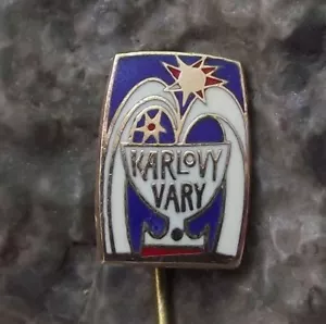 Karlovy Vary Karslbad Carlsbad Spa Checo Ciudad Sanación Fuente Pin Insignia - Imagen 1 de 6