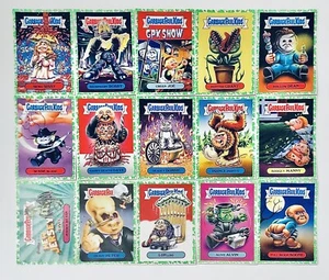 2018 Topps Garbage Pail Kids OH THE HORRIBLE Lot of 15 GPK GREEN BORDER CARDS - Bild 1 von 1