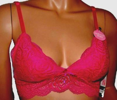 Sujetador Bralette XOXO Chileno Rosa Sin Alambres Encaje Acolchado Correas Multidireccionales M $24 Nuevo con Etiquetas Foto 1 de 4