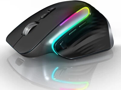 New - WFB Bluetooth Wireless Mouse Ergonomic RGB Optical Silence Rechargeable 9 - Image 1 of 4