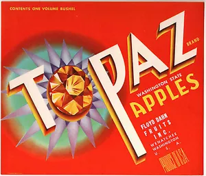 *Original* TOPAS "November Edelstein Geburtsstein" Apfel Kiste Etikett KEINE KOPIE! - Bild 1 von 1