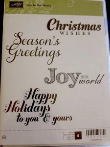 "JOY to the WORLD" Stampin'UP! NEW~CLEAR/CLING unmounted-Christmas~Joy~ - Picture 1 of 6