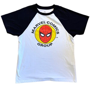 Disney Japan EXCLUSIVE Marvel Comics Group Spider-man Graphic T-Shirt Youth Sz L - Picture 1 of 13