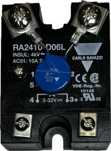 Carlo Gavazzi Halbleiterrelais Model: RA2410-D06L, 10A 240V - Bild 1 von 3