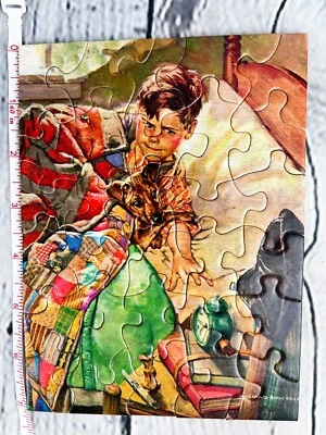 Vtg 1950's TUCO Miniature "WARM FRIENDS" 30-Piece 5-1/4"x7" Jigsaw Puzzle - Image 1 of 4