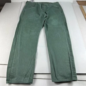 Levi's Jeans Men's Measured 37 x 30* 501 Straight Green Faded Denim Tag 38 x 32 - Picture 1 of 23