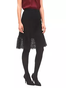 BANANA REPUBLIC NWT BLACK LACE EYELASH MIDI SKIRT SIZE 20M - Picture 1 of 3