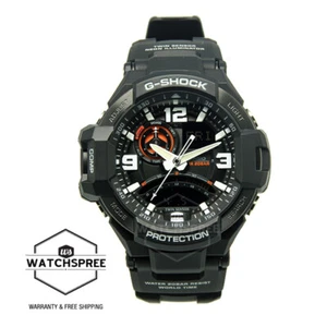 Casio G-Shock Twin Sensor Compass Aviator Black Resin Band Watch GA1000-1A - Picture 1 of 3