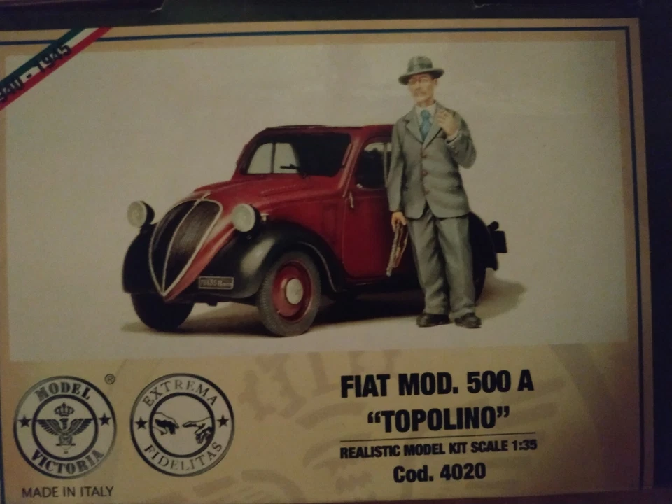Modelvictoria 4020 Fiat Topolino 500 A Resin 1/35 - Immagine 1 di 1