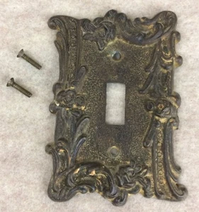Placca interruttore luce metallo vintage anni 60 American Tack & Hdwe rose architettonico - Foto 1 di 8