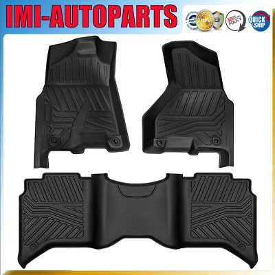 TPE 汽车脚垫全天候套装适用于 2019 2020 年 2021 年 Ram 2500/3500 船员驾驶室 — 第 1/4 张图片