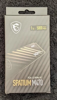 MSI Spatium M470 1TB PCIe 4.0 NVMe M.2 Internal SSD 5000 MB/s (S78-440L420-P83) - Image 1 of 4