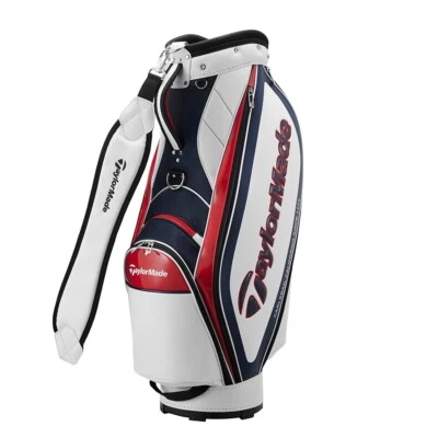 TaylorMade Golf True Light Cart Bag 9 x 47in Lightweight 2.6kg White Navy Red JP - Image 1 of 3