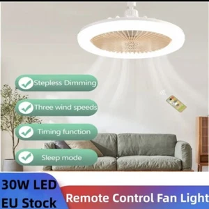 Ventilador de Techo con Luz Lámpara LED con Mando - Imagen 1 de 5