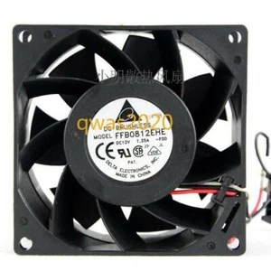 1pc Delta FFB0812EHE 12V 1.35A 8CM 8038 3-wire Double Ball Cooling Fan - Picture 1 of 3