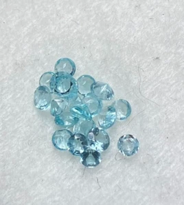 1.65 CTS / 20 PCS UNTREATED PARAIBA BLUE APATITES, ROUND 2.5 TO 3 MM VVS/VS - Imagen 1 de 3