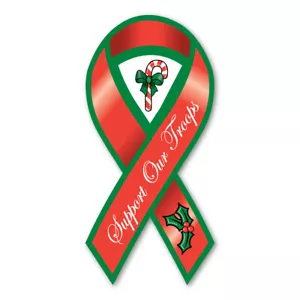 Imán de cinta 2 en 1 Support Our Troops Holiday - Imagen 1 de 1