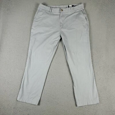 Vineyard Vines Pants Mens Size 36x27 Gray Flat Front Chino Trousers - Imagem 1 de 4