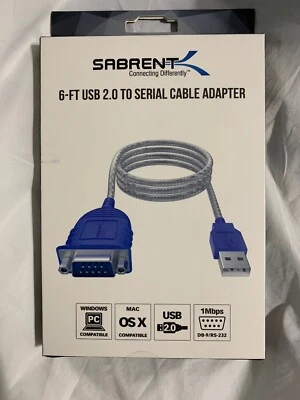 Sabrent 6 Ft USB Serial Cable Prolific Chipset Con-9p6f 🔥 A3 - Image 1 of 2