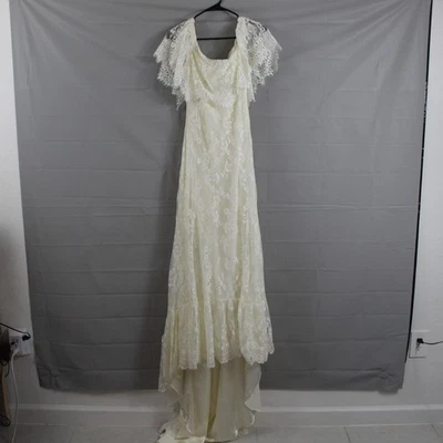 Vestido de novia Daughters of Simone mediano Winnie maxi marfil boho encaje Foto 1 de 4