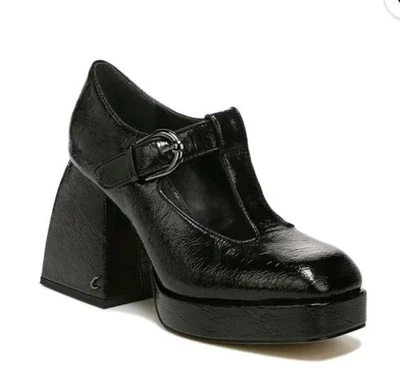 Circus Sam Edelman Kay Mary Jane Grueso Tacón Cuadrado Charol Negro Platfor Foto 1 de 4