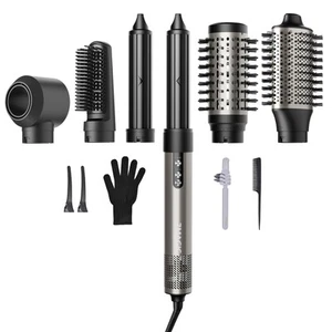 Hair Dryer Brush & 6 in 1 Hair Styler, Silver, 110 Volts, 1200 Watts, Ionic T... - Picture 1 of 9