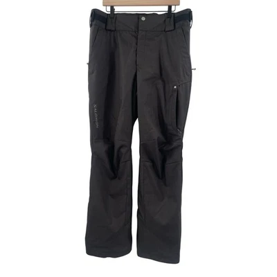SALOMON Snow Pants XL Clima Pro 10K Black Snow Boarding Winter Sports Skiing - Image 1 of 4