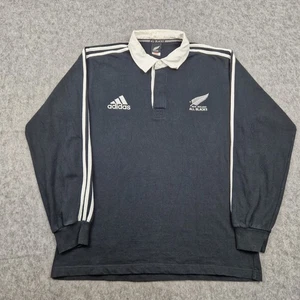 Adidas Nueva Zelanda Rugby Camisa Para Hombre Grande Negra Unión Jersey Todo Negro De Colección - Imagen 1 de 10