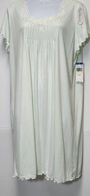 Nuevo con etiquetas Camisón Miss Elaine XL Manga Gorra Bordeado Encaje Bordeado Verde Salvia Foto 1 de 4