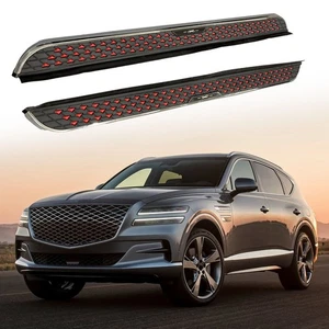 2Pcs Fits for Hyundai Genesis GV80 Running Boards Side Steps Pedals Nerf Bar - Picture 1 of 23