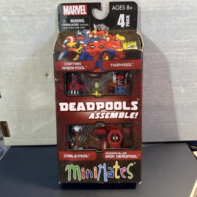 Marvel Minimates Deadpools Assemble 4-Pack Diamond Select Toys 2015 New - Image 1 of 2