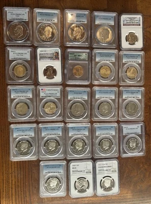 23 High Grade Dollars & Half Dollars ~ PCGS & NGC Slabs ~ 25% Off Price Guides! - Image 1 of 4
