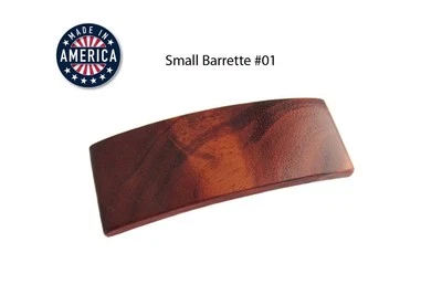 NEW SMALL Barrette Hawaiian Koa Wood 3.5" x 1"  Handcrafted in Hawaii #S-04 - Image 1 of 4